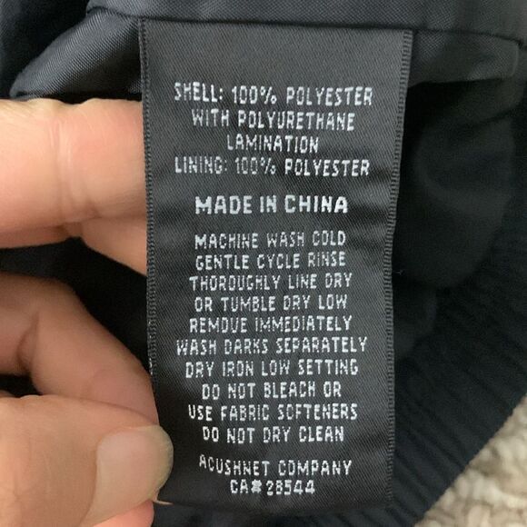 FootJoy Dryjoys Short Sleeve Golf Jacket Mens Large Black Red Pullover Lined 1/4 - Picture 9 of 9